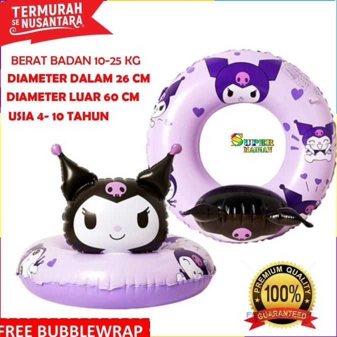 Spesial Balon Ban Renang Anak Sanrio Kuromi My Melody Pelampung Berenang Anak 3 4 5 6 7 8 9 10 Tahun