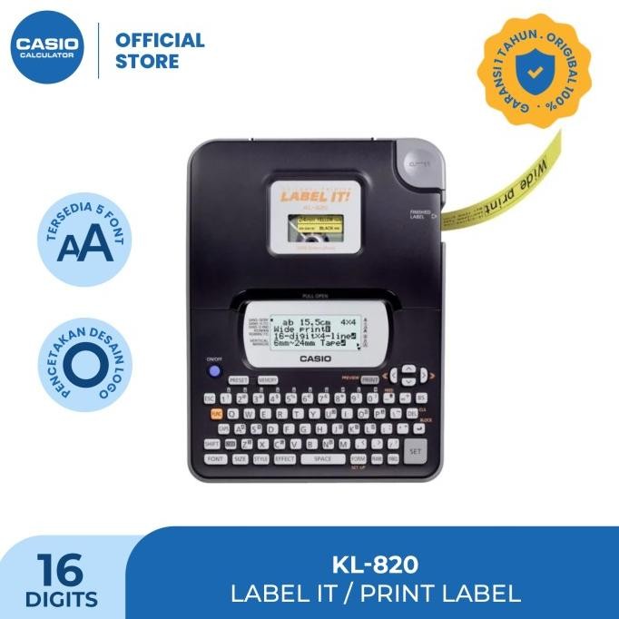 

Casio Kl-820 - Cetak Label Tulisan, Simbol, Angka - Label Ukuran 6,9,1 Original Dan Terlaris