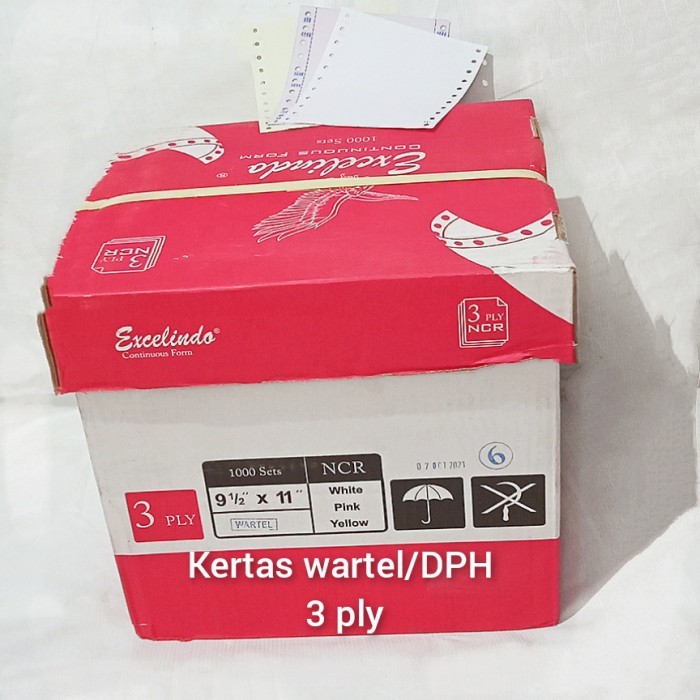 

TERBARU! Kertas wartel 3ply duoble pin hole continuous form seperempat letter