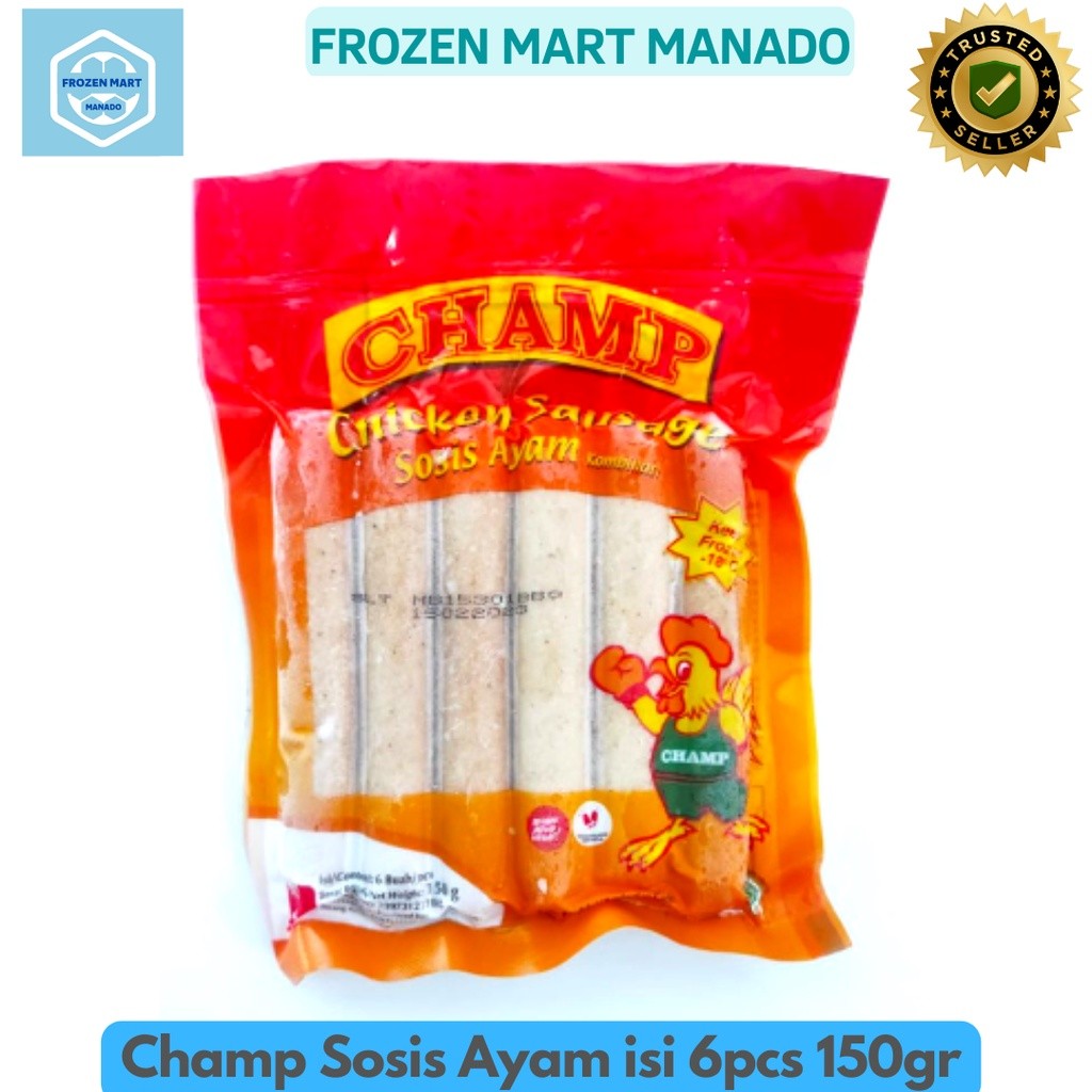 

Champ Sosis Ayam isi 6pcs 150gr - Frozen Mart Manado (Frozen Food Manado)