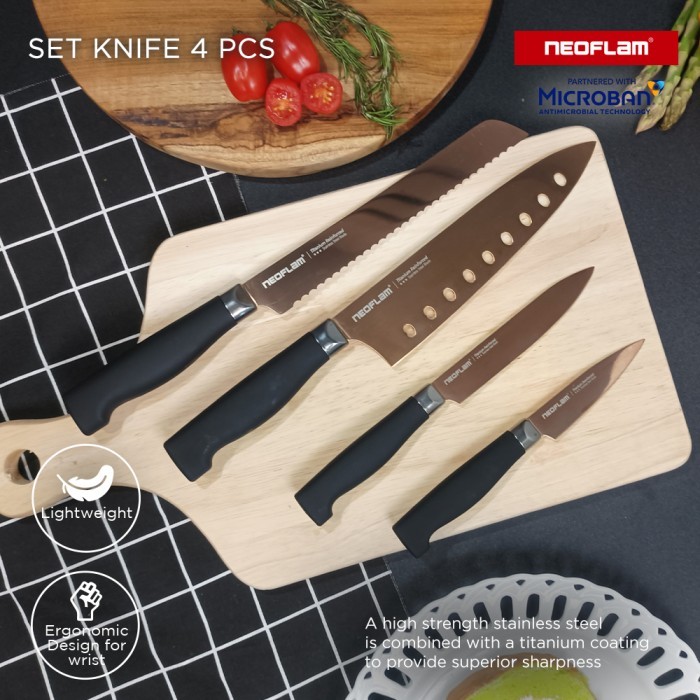 Neoflam Titanium Set / Pisau Dapur
