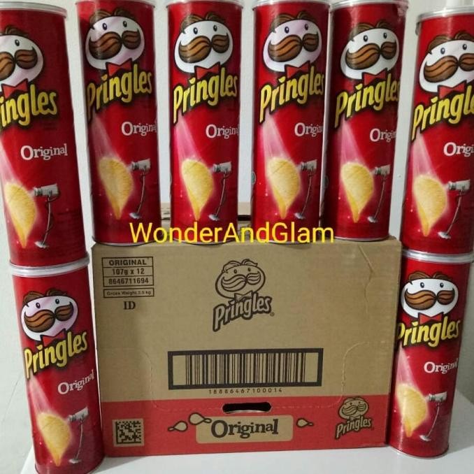

Pringles Original 107Gr / Pringles Keripik Kentang 1 Karton 12Pc Original