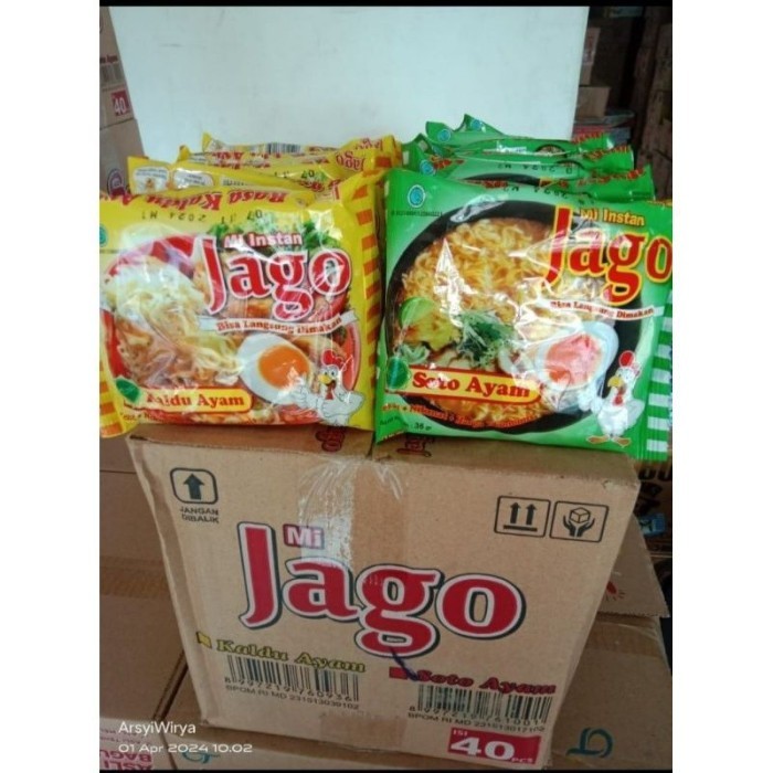 

TERLARIS MIE INSTAN SNACK JAGO MI RASA KALDU AYAM DAN SOTO AYAM ISI 40PCS/DUS MURAH!!! MURAH