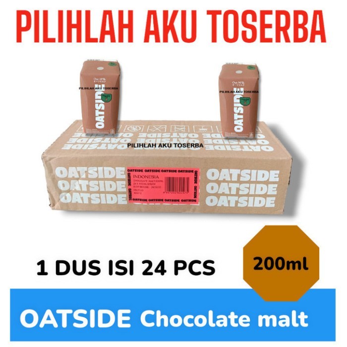 

TERLARIS OATSIDE CHOCO MALT SEDOTAN SUSU OAT MILK 200 ML - ( 1 DUS ISI 24 PCS ) MURAH!!! MURAH