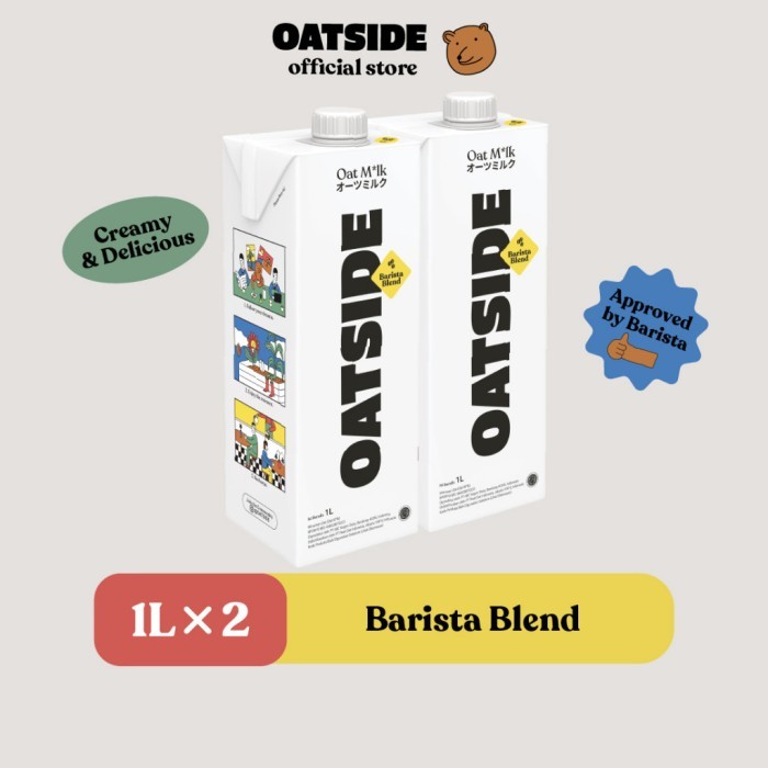 

TERLARIS OATSIDE OAT MILK BARISTA BLEND 1L X 2 PCS MURAH!!! MURAH