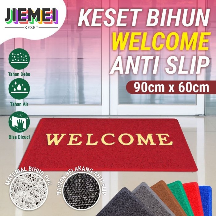 

TERLARIS JIEMEI KESET KARPET PVC MIE BIHUN WELCOME NEW 60X90 MURAH!!! MURAH