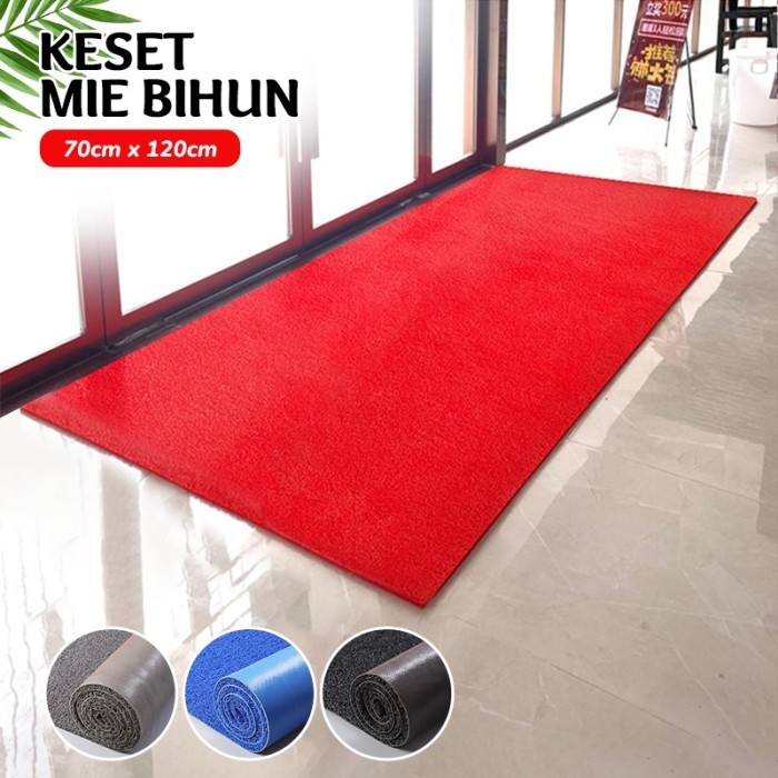 

TERLARIS NEW - KESET KAKI BIHUN POLOS UKURAN BESAR 120X70CM TEBAL & ANTI SLIP KARPET MIE PVC LEMBUT