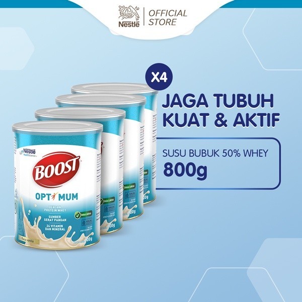 

TERLARIS BOOST OPTIMUM SUSU BUBUK KALENG 800G X4PCS MURAH!!! MURAH
