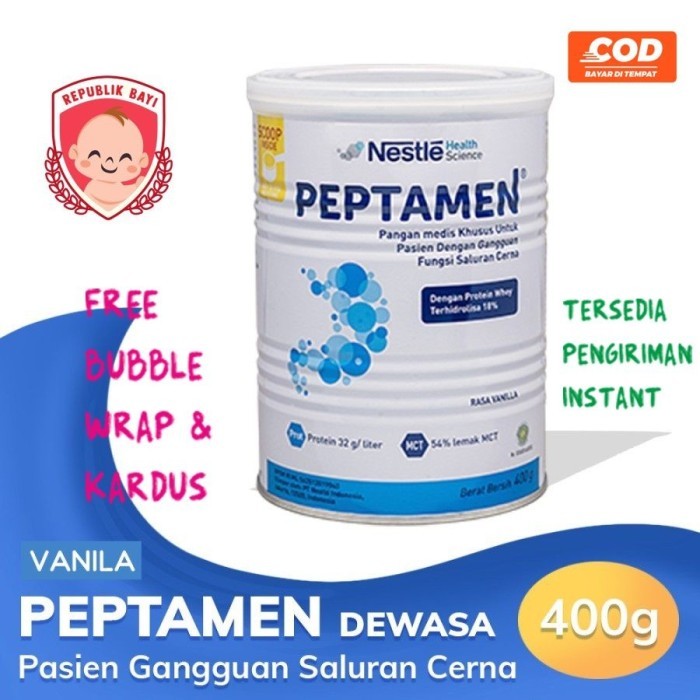 

TERLARIS EXPIRED APRIL 2025 PEPTAMEN DEWASA SUSU MINUMAN BUBUK 400 GRAM 400GR 400 GR VANILA VANILLA