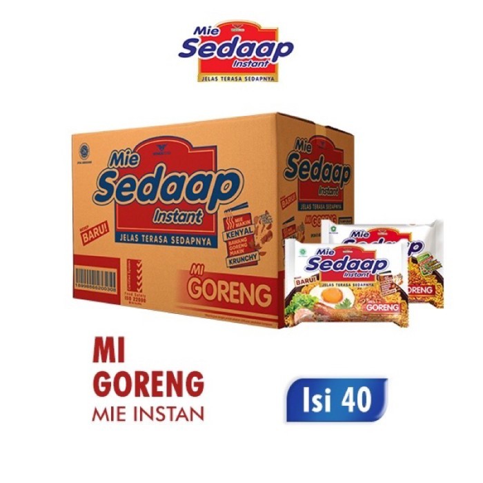 

TERLARIS MIE SEDAAP GORENG 90GR X 40 (1 BOX) MURAH!!! MURAH