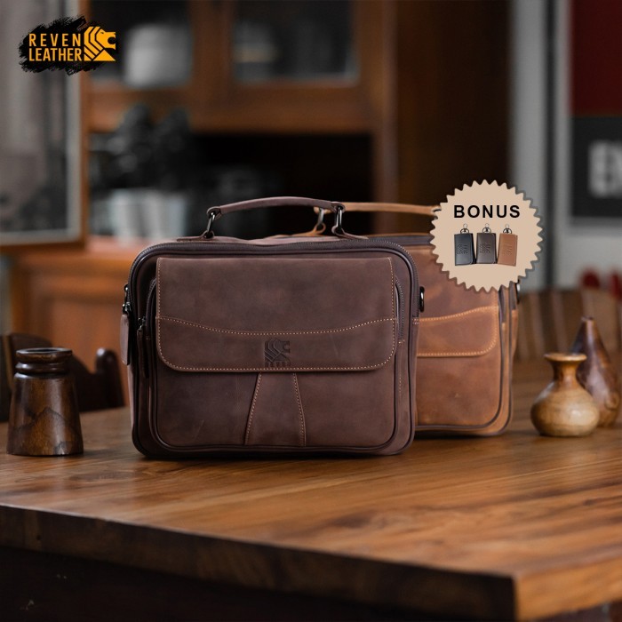 Tas Selempang Pria Sling Bag Pria Reven Bima Tas Kulit Pria Asli