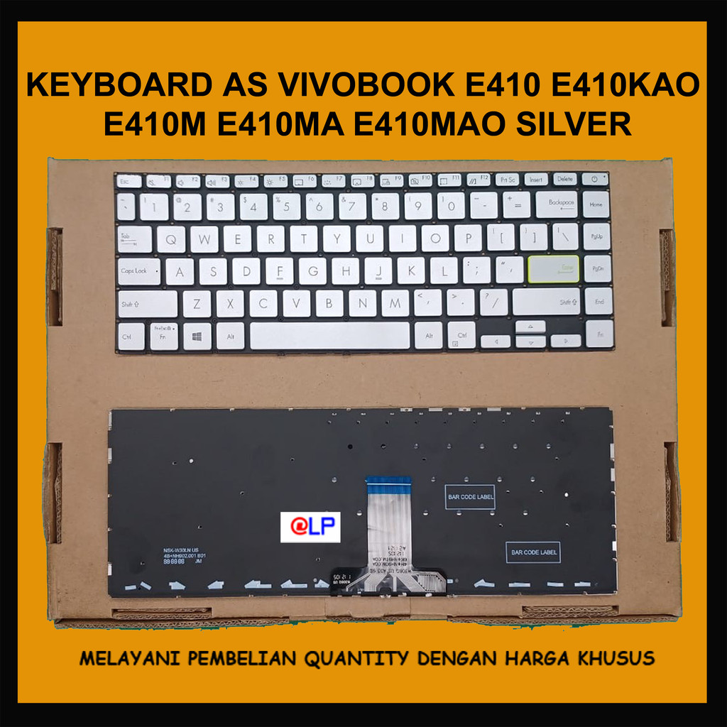 Keyboard Laptop Asus Vivobook e410 e410kao e410m e410ma e410mao Silver