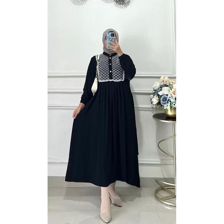 GAMIS SILK MEWAH | DENADA RAYA DRESS RESLETING BUSUI PAKAIAN  WANITA TERMURAH