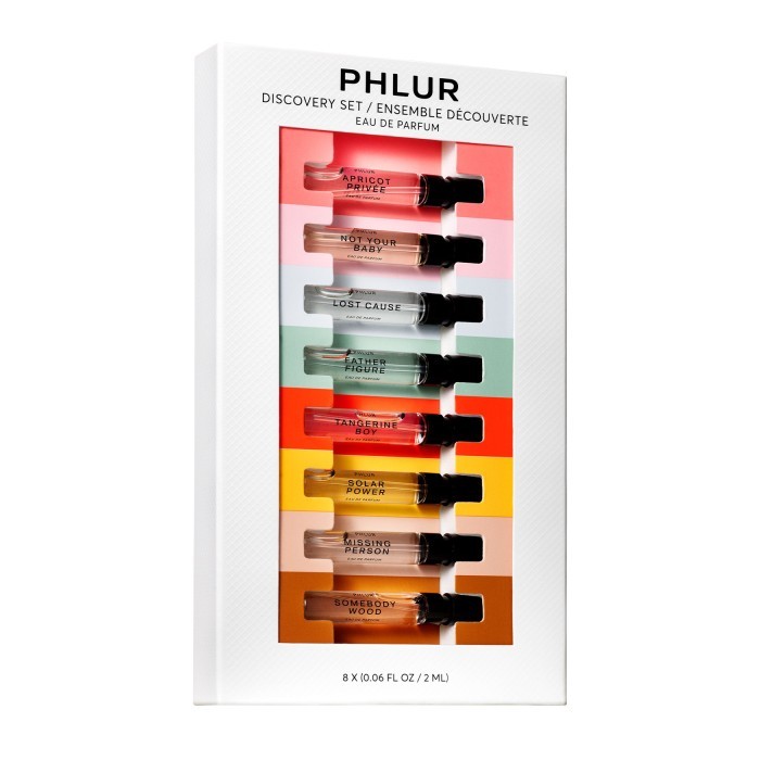 PHLUR Discovery Kit Eau De Parfum/Travel size Somebody Wood Missing Person Solar Power Not Your Baby