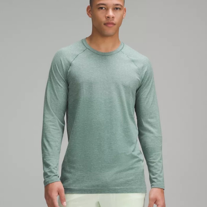 LULULEMON Metal Vent Tech Long-Sleeve Shirt/Baju olahraga lari pria