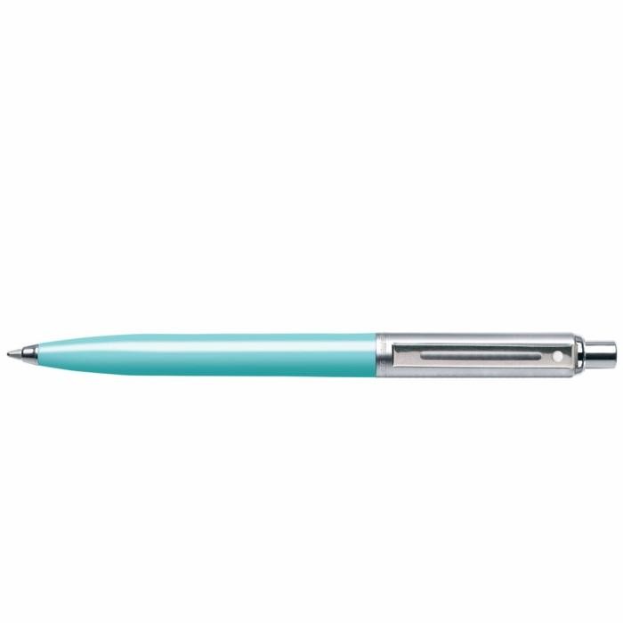 

Sheaffer Sentinel Brushed Chrome Cap Turquoise Barrel Ballpoint Original