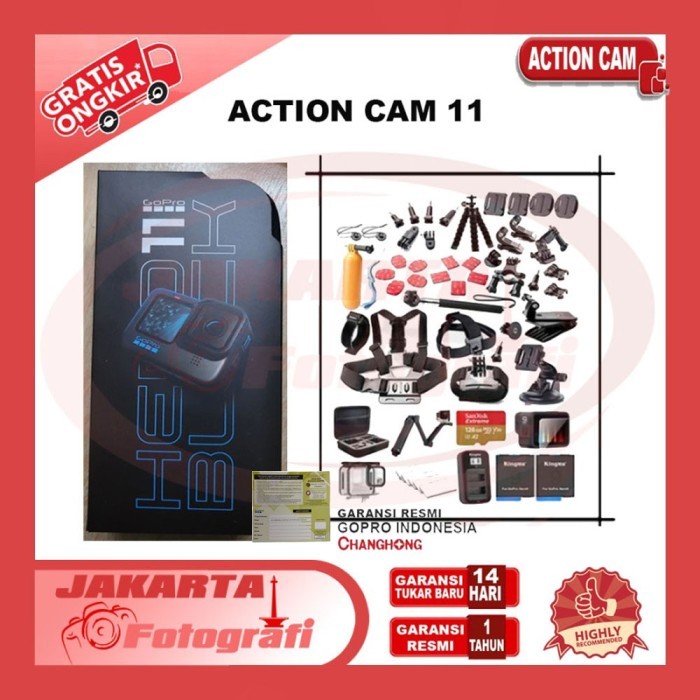 Gopro Hero 11 Action Camera Hero11 Paket Lengkap