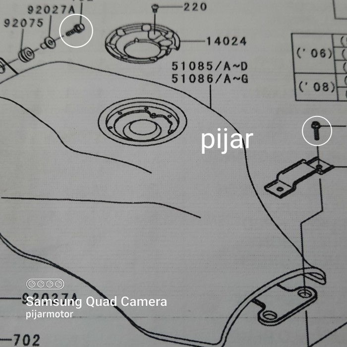 Baut 6X25 Tangki Bensin Depan Belakang Kawasaki Ninja 150 Rr Old Termurah Langka