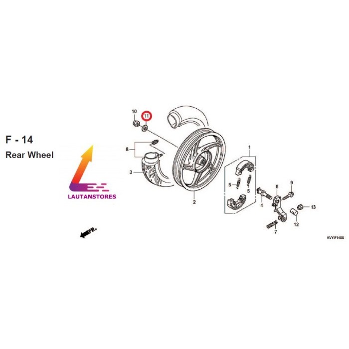 90501-Kbn-900 Washer 16Mm / Ring Roda Belakang Luar 16Mm Vario Carbu Termurah Langka