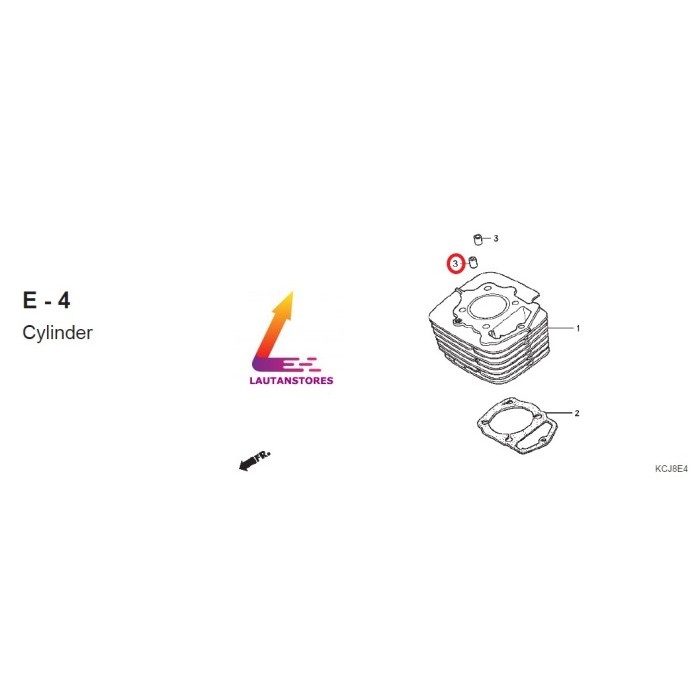 94301-10201 Dowel Pin 10X20 Megapro Tiger (Lokal) Termurah Langka