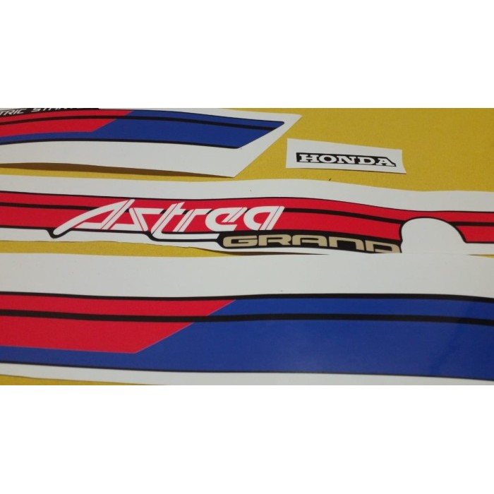 Striping Sticker Astrea Grand Bulus Biru Merah Copy Original Termurah Langka