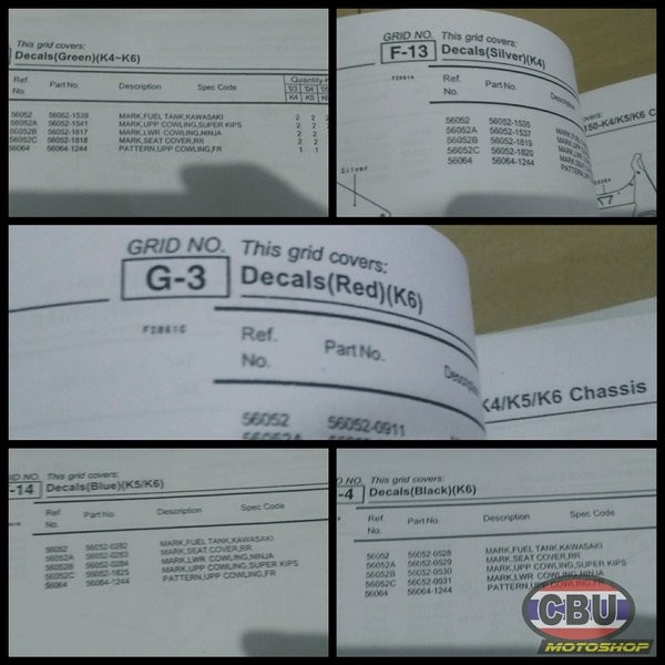 Copy Buku Part Katalog Ninja 150  Rr Zx Termurah Langka