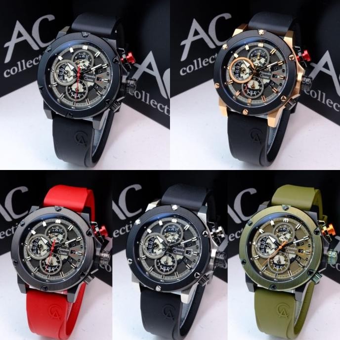 Grosir Jam Tangan Pria Alexandre Christie Ac 6491 Ac6491 Black Rubber Original