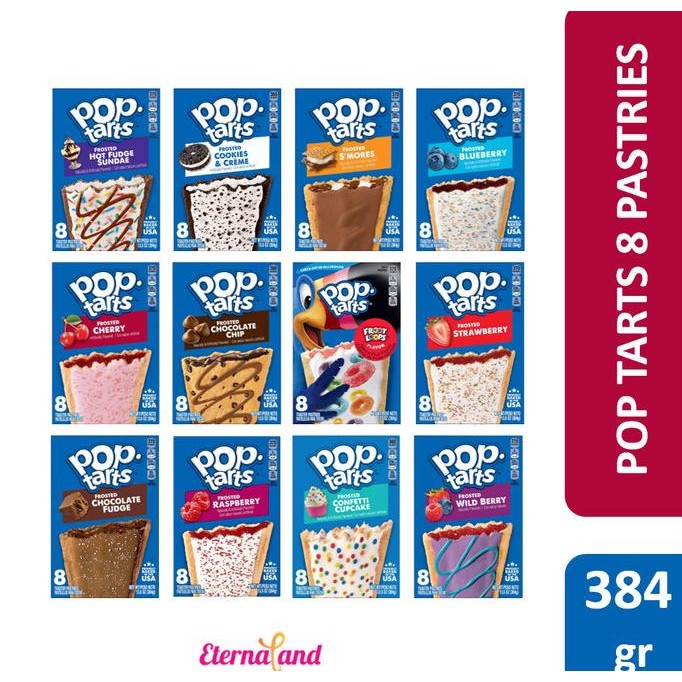 

READY STOCK KELLOGGS POP TARTS 8 TOASTER PASTRIES - PASTRI IMPOR ISI 8 PASTRI !!!!!