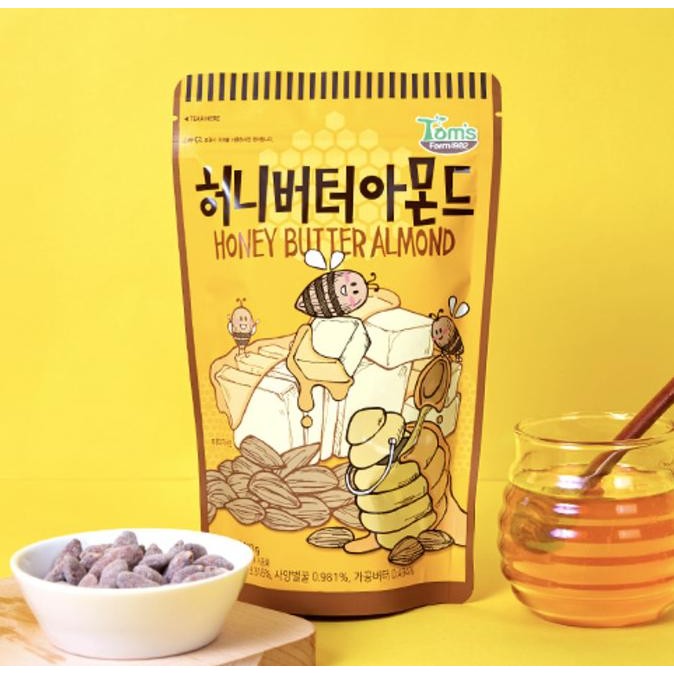 

BIG SALE HBAF HONEY BUTTER ALMOND 120 GRAM | KACANG ALMOND LAPIS MADU | KOREA !!!!!