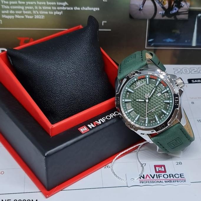 Murah Jam Tangan Original Naviforce Pria Nf8023M 8023 Hijau Original