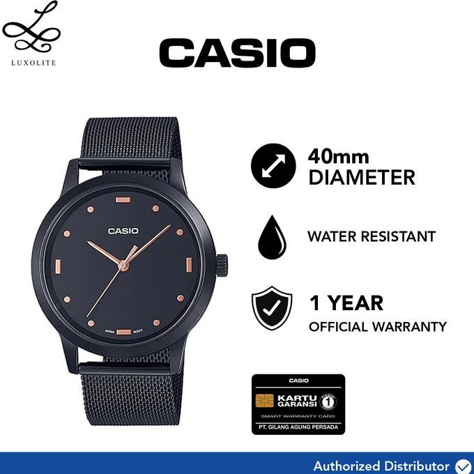 Sale Jam Tangan Pria Casio Analog Black Stainless Steel Mtp-2022Vmb-1Cdr