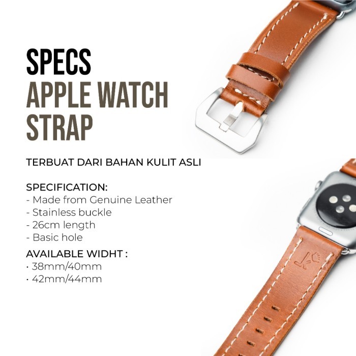 Tali Jam Tangan Kulit Asli Apple Watch Strap Lthrkrft