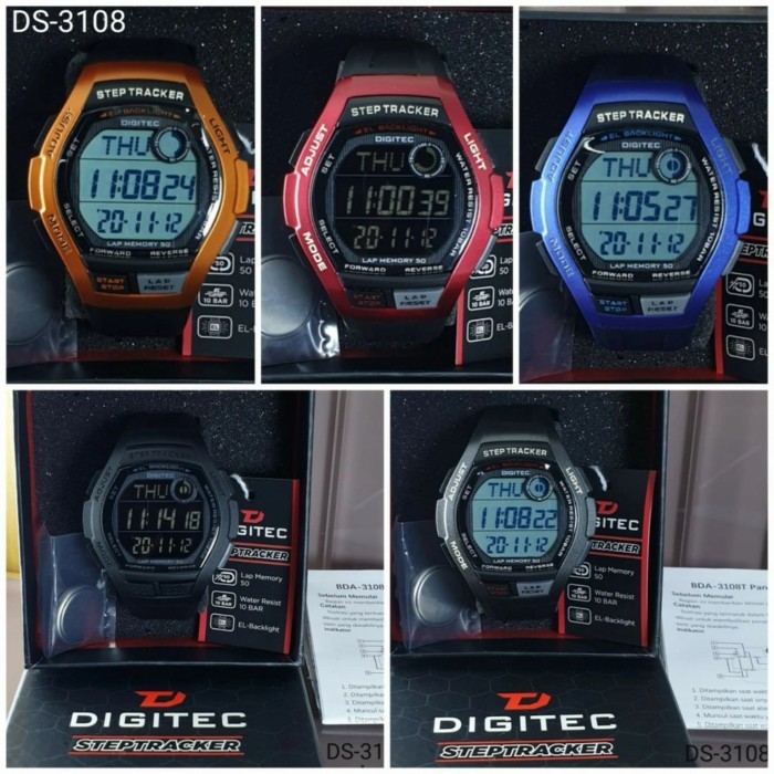 Jam Tangan Pria Wanita Anak Digitec 12Bln Dg3108 Dg3108T Dg 3108 3108T