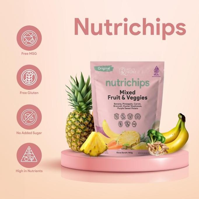 

BIG SALE [RICU'S SECRET] NUTRICHIPS - SNACK CEMILAN KERIPIK BUAH & SAYURAN !!!!!