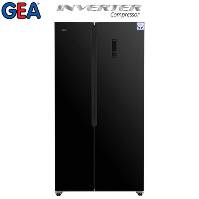 Gea Kulkas Side By Side G2D-563 / G2D 563 / G2D563 Black Jabodetabek