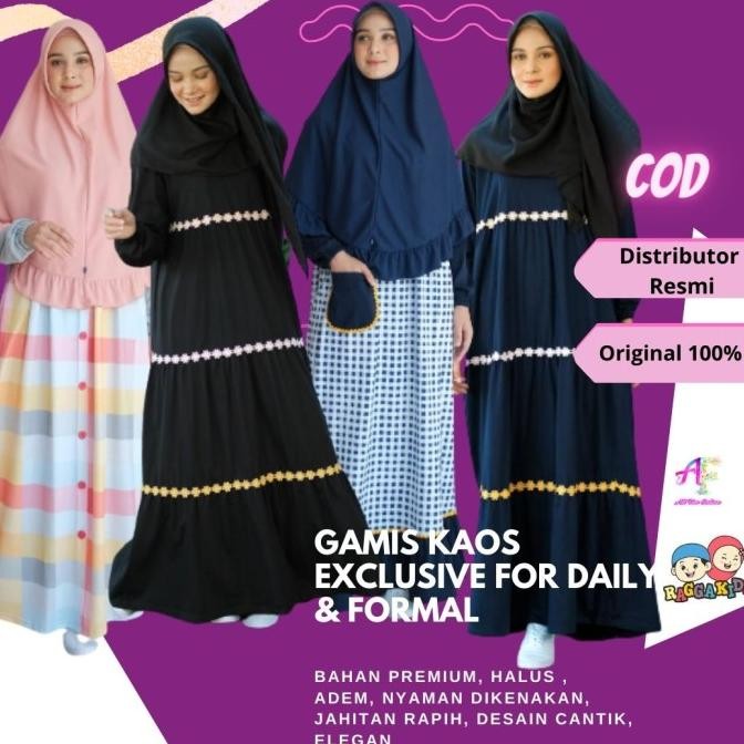 Gamis Muslimah Dewasa Raggakids Rg 28-31 Gamis Wanita Kaos Wanita Store_Sabila