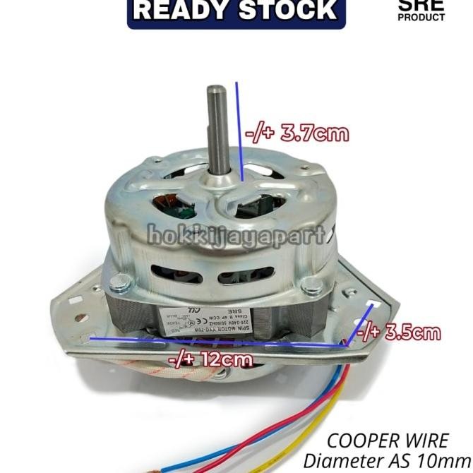 Ori - Dinamo Mesin Cuci Pengering TEMBAGA Motor Spin Kaki 3 Sanyo Aqua Termurah