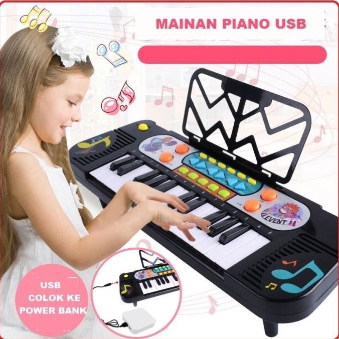 MAINAN ANAK EDUKASI BELAJAR MUSIK PIANO SEKOLAH DIGITAL MUSIC USB