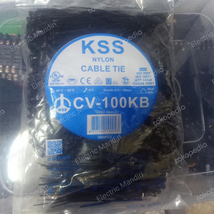 

PROMO! Kabel Ties KSS CV 100 isi 1000 pcs Hitam