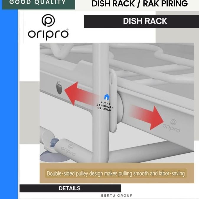 Rak Piring Dapur Laci Kitchen Set Stainless  Steel Tempat Mangkok Botol Dish Rack Bottle White Putih