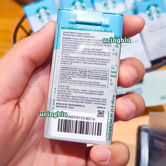 

NEW PRODUK STARBUCKS SUGAR FREE CLASSIC MINTS PEPPERMINTS CANDY (PERMEN) !!!!!