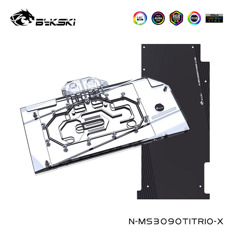 TZT Computer Water Cooler For MSI Geforce RTX 3090Ti SUPRIM X (GAMING X TRIO) 24GFull Cover Cooling 