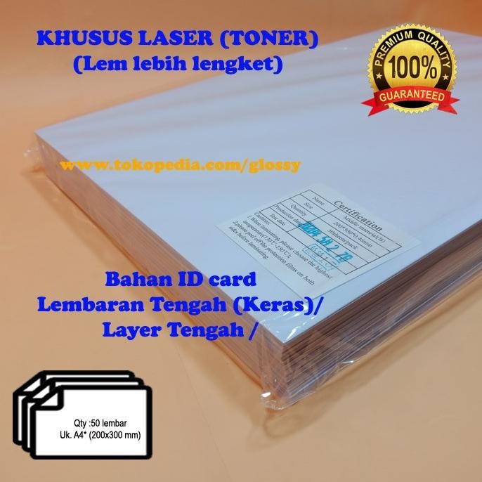 

Promo Lembaran Keras/Tengah PVC ID CARD untuk LASER/TONER COD