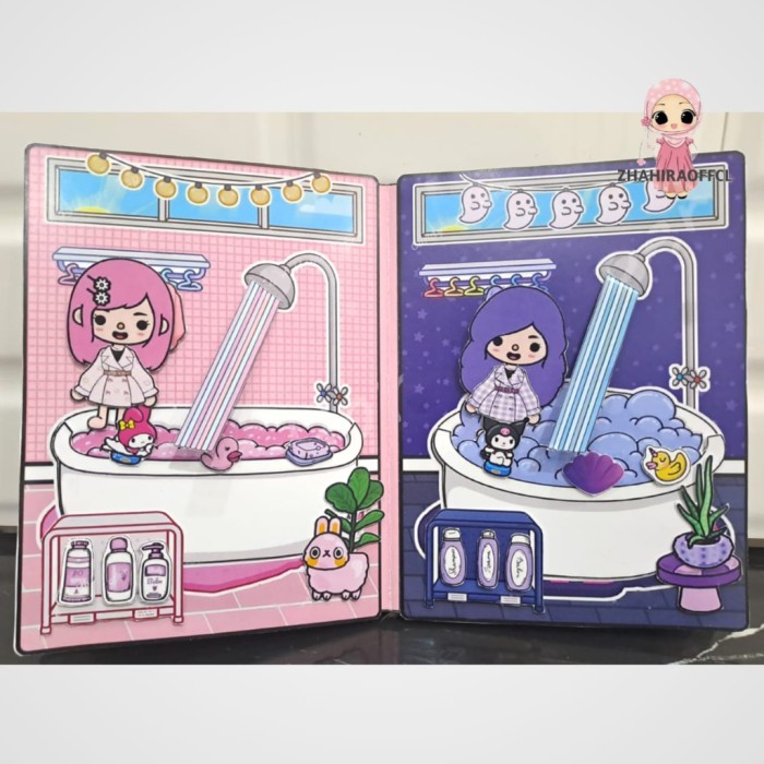 TOCA BOCA KUROMY MY MELODY QUIT BOOK BUSY BOOK PAPER DOLL HOUSE MAINAN
