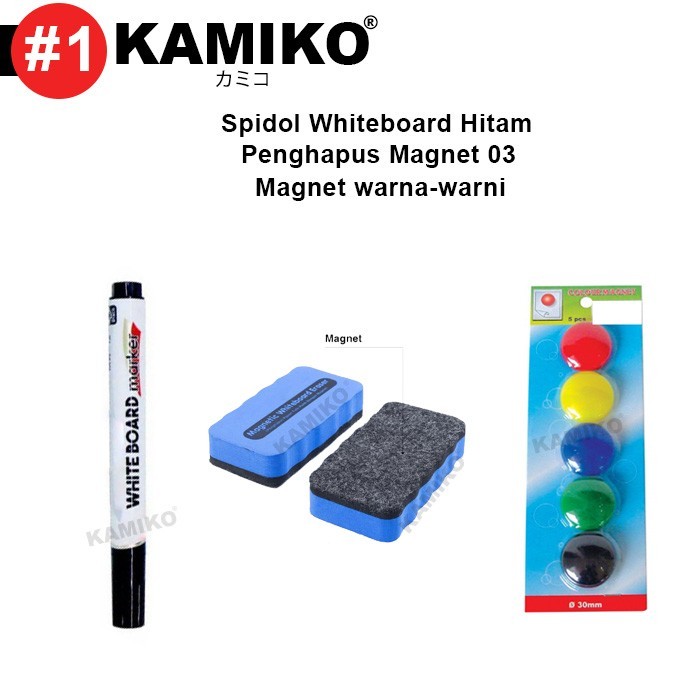 

KAMIKO WHITEBOARD 20 X 30 MAGNETIC GANTUNG SPIDOL, MAGNET, HAPUSAN