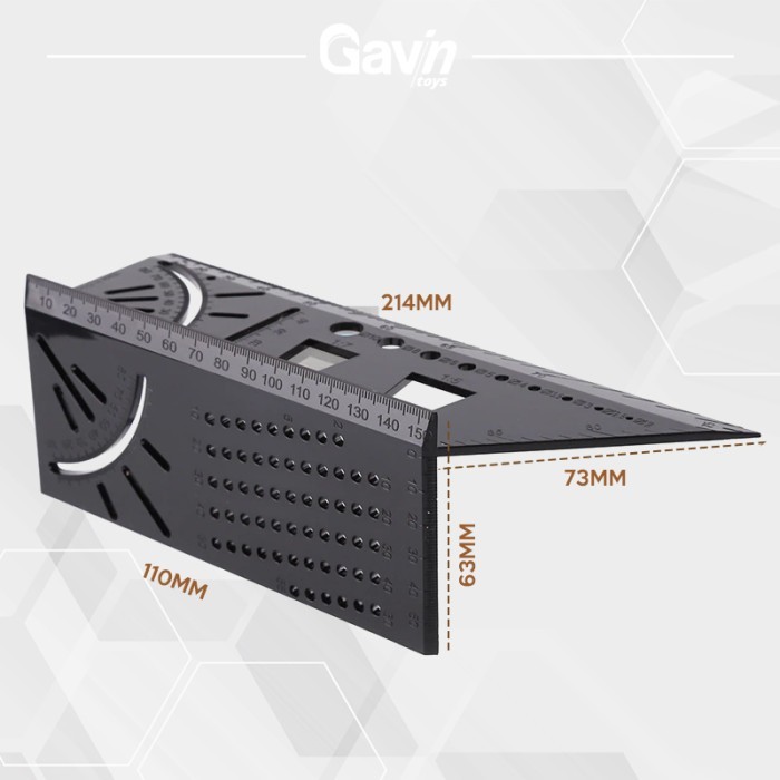 

SPEED SQUARE PENGGARIS SIKU DERAJAT WOODWORKING MISTAR ANGLE RULER