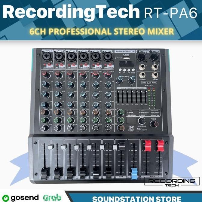 Grosir Recording Tech Rt-Pa6 6 Ch Professional Stereo Mixer | Rtpa6 - Rt Pa6