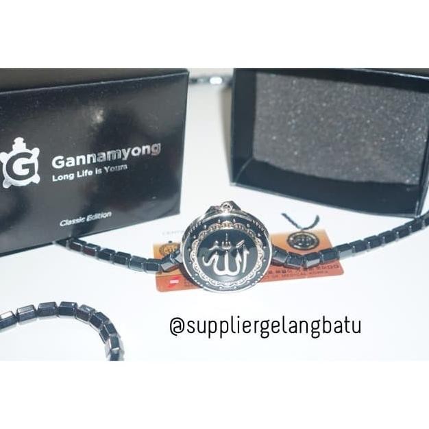 PROMO Kalung magnet LAFAZ ALLAH SILVER GANNAMYONG sertifikat ktp asli