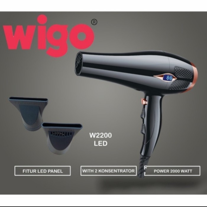 TERBARU Haridryer Wigo W-2200 Pro IONIC ORIGINAL - Hairdryer Wigo W2200
