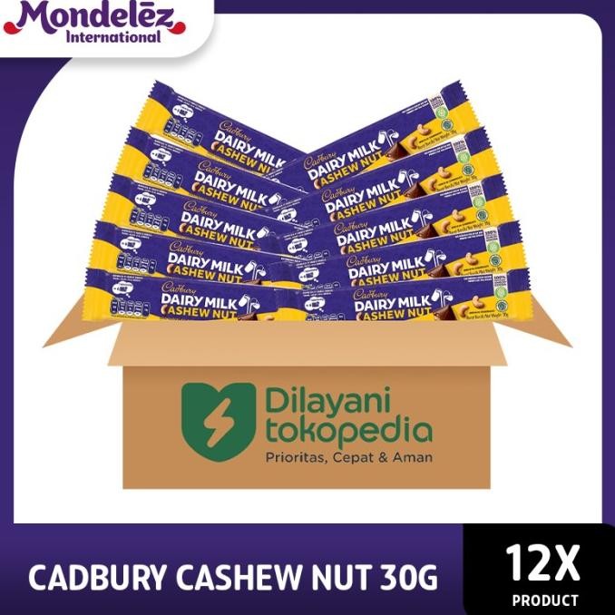 

NEW PRODUK CADBURY COKELAT CASHEW NUT 30G - 12 PCS !!!!!